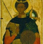 Вмч. Димитрий Солунский. Икона. XVI в. (ГТГ)